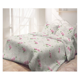Комплект постельного белья Самойловский текстиль Влюбленность евро бязь розовый/серый (717743)