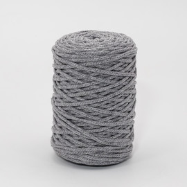 Шнур хлопковый вязаный 3 мм (108)-серый
