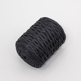 Шнур хлопковый вязаный 3 мм (109)-темно-серый