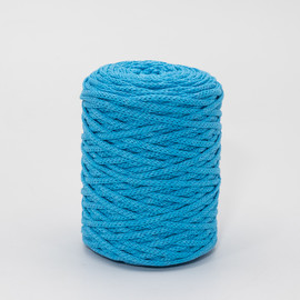 Шнур хлопковый вязаный 3 мм (122)-темно-голубой