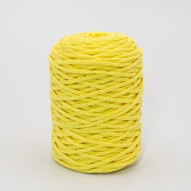 Шнур хлопковый вязаный 3 мм (123)-желтый