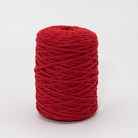 Шнур хлопковый вязаный 3 мм (126)-красный