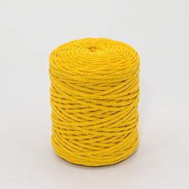 Шнур хлопковый вязаный 3 мм (139)-ярко-желтый