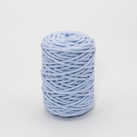 Шнур хлопковый крученый 3 мм (117)-светло-голубой