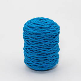 Шнур хлопковый крученый 3 мм (122)-темно-голубой