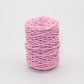 Шнур хлопковый крученый 3 мм (130)-светло-розовый