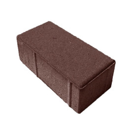 Тротуарная плитка Кирпич (коричневая) 200x100x60 шт