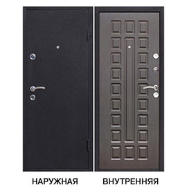 Дверь входная Йошкар правая медный антик - венге серый 860х2050 мм