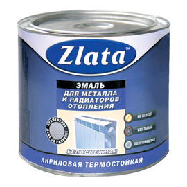 Zlata 0.9 кг, Эмаль акриловая термостойкая Для радиаторов (белая)