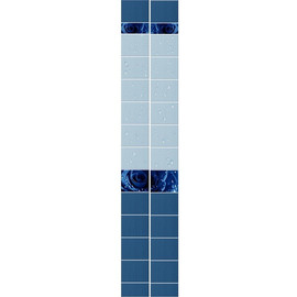 Стеновая панель ПВХ Кронапласт Unique Капли росы синий 2700х250 мм