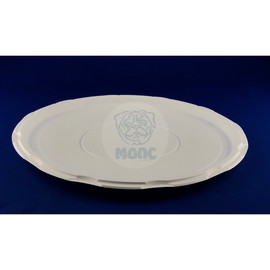 Тарелка пластиковая одноразовая диаметр 318мм под пиццу белая 50/400